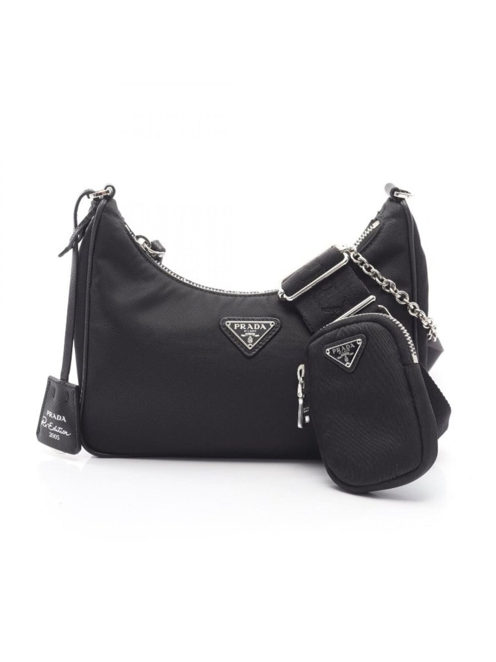 Prada Shoulder Bag Re Edition Black Nylon 2005 2-Way
